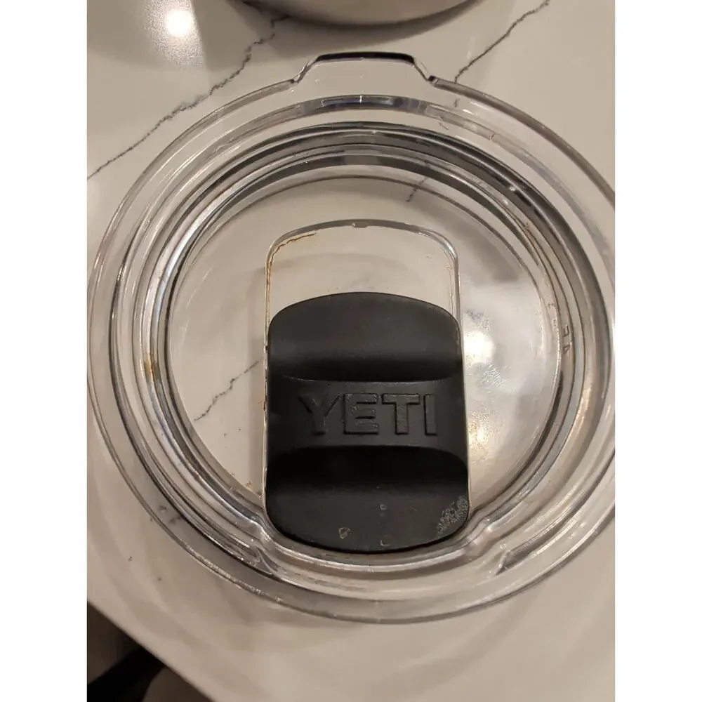 YETI Rambler 10 oz Lowball Tumbler Black Stainless Steel w/ Lid